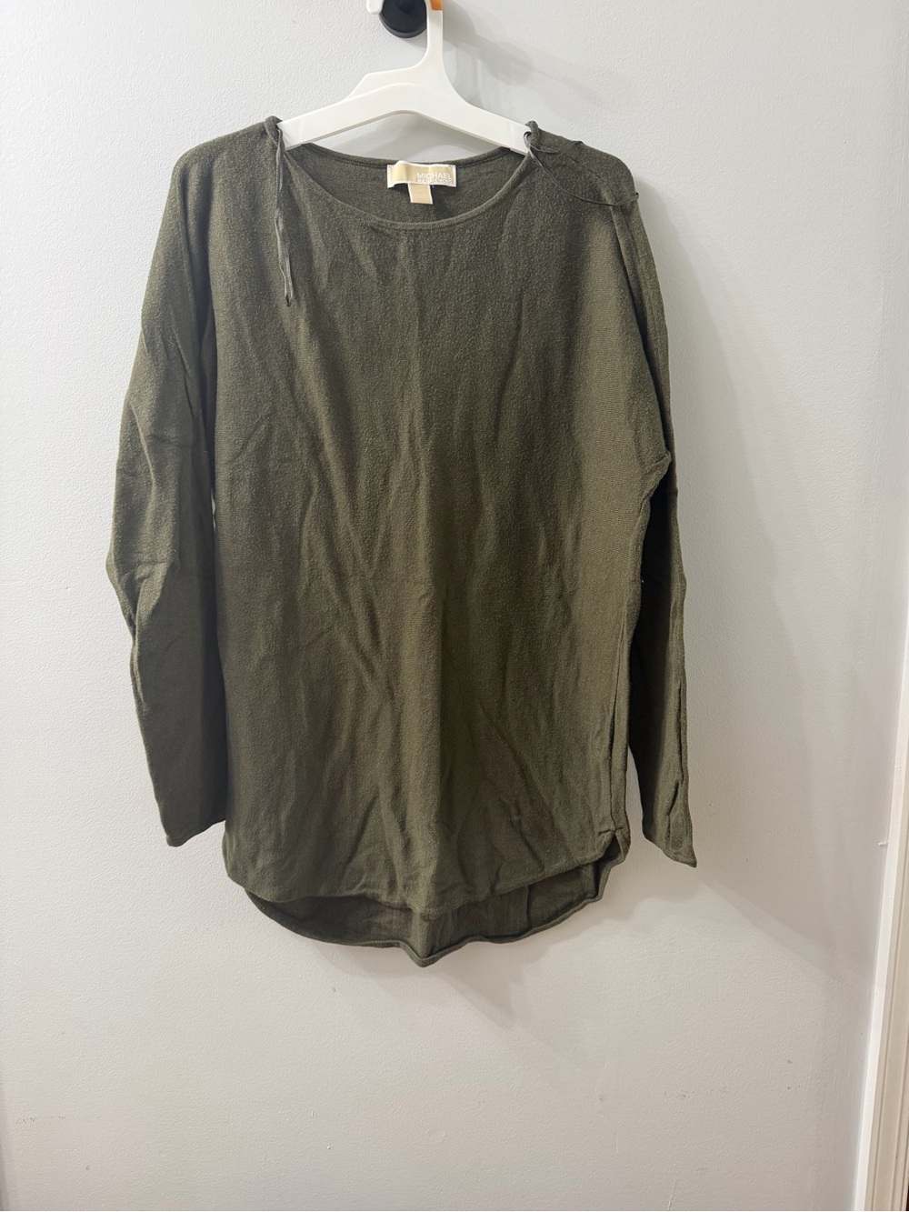 Michael Kors women’s Olive Green Crew Neck Long-Sleeve sweater